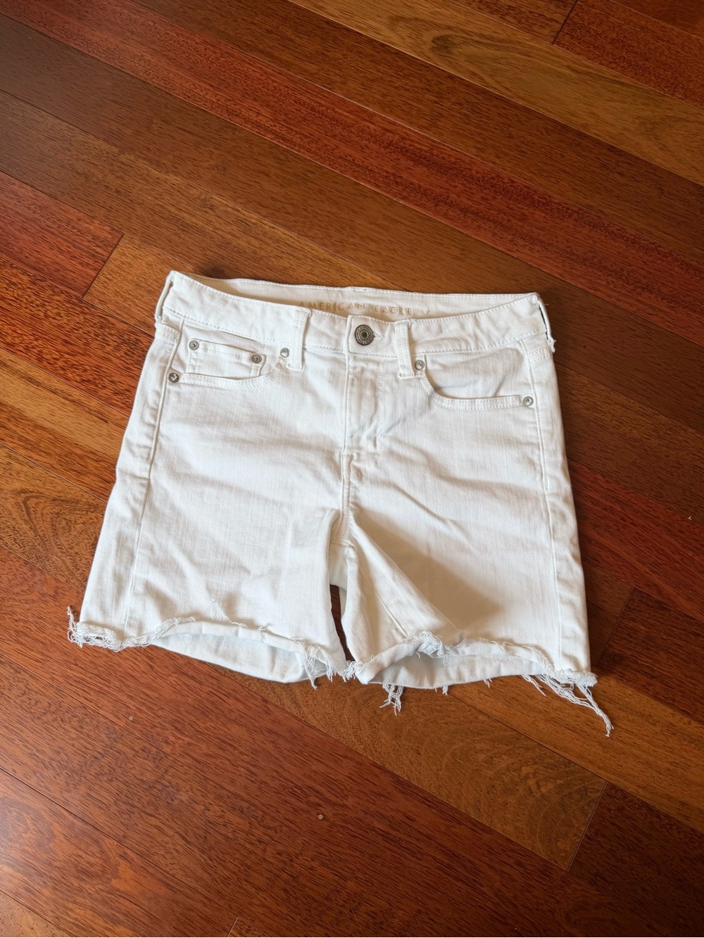 American Eagle Outfitters White Denim Cutoff Shorts